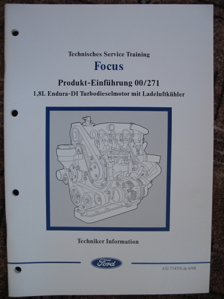 Ford  Focus 1,8L Endura-DI Turbodieselmotor mit Ladeluftkühler, 1998