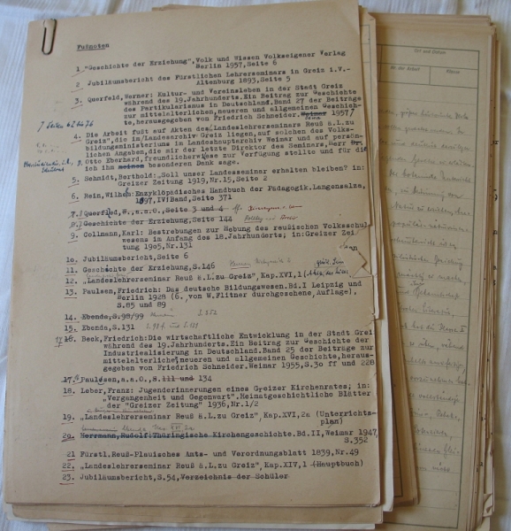 Seminararbeit, Geschichte der Lehrerbildung in Reuß ä.L., Greiz