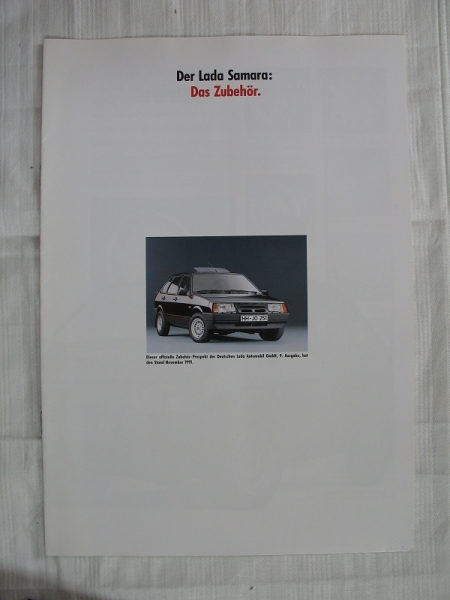 Prospekt LADA SAMARA, Das Zubehör,  um 1990
