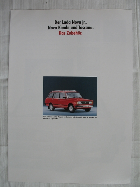 Prospekt LADA  NOVA, Das Zubehör, um 1990
