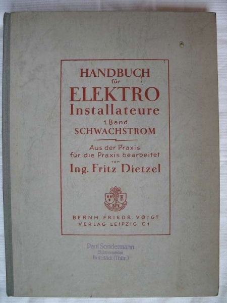 Handbuch für Elektro-Installateure, 30-er Jahre