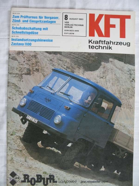 8/ 1983, Robur LD 2002 AFr 6/B Allradbus, Nissan Micra, Zastava