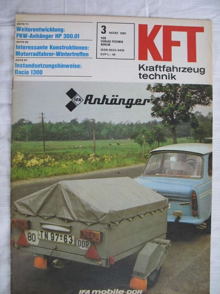Heft 3/ 1981, Talbot Matra Murena, Anhänger HP 300, Mitsubishi L 300