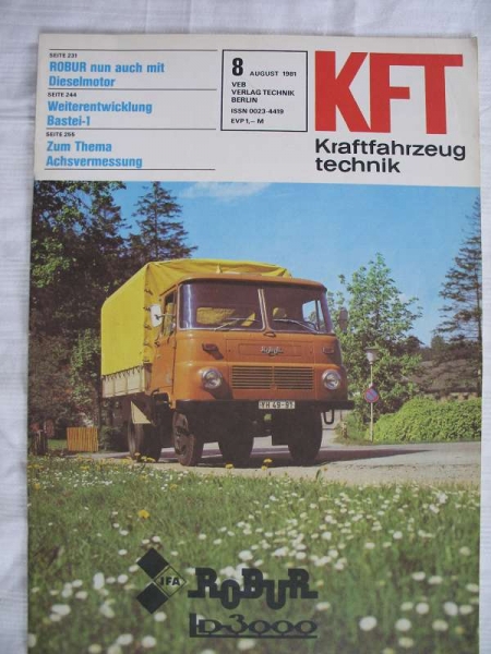 8/ 1981, Ford Cargo, Audi Coupe, Renault Alpine A310, Robur