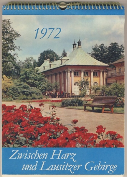 Wandkalender 1972, DDR, Bild und Heimat Reichenbach