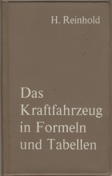 Das Kraftfahrzeug in Formeln und Tabellen, DDR 1966