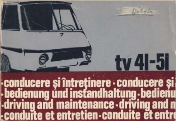 Bedienung und Instandhaltung TV 41- 51, Rumänien, um 1980