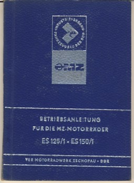 Betriebsanleitung MZ ES 125/1 und 150/1, 1975