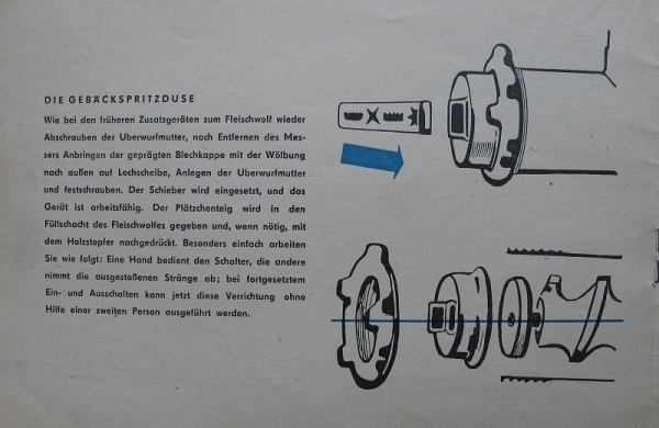 Gebrauchsanleitung Universalküchenmaschine KOMET KM4, KM 4, 1961, Teil 2