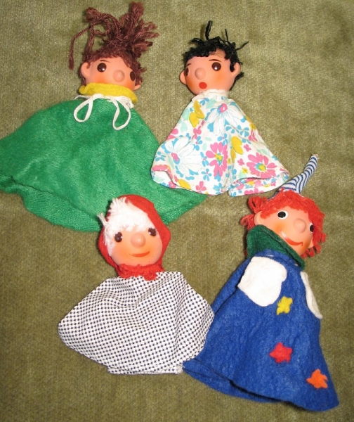 4 Fingerpuppen, Handspielpuppen, DDR