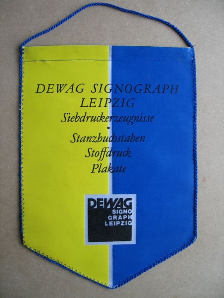 Wimpel DEWAG Signograph Leipzig, DDR, #1