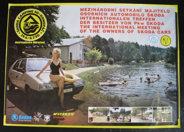 Plakat Skoda- Camping 1990