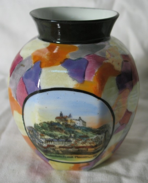 Vase Kulmbach mit Plassenburg, 50-er Jahre