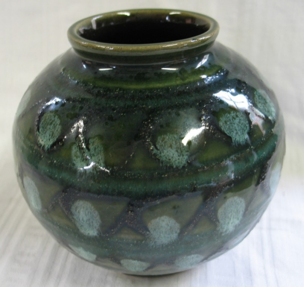 Vase STREHLA, grün, DDR, 1480