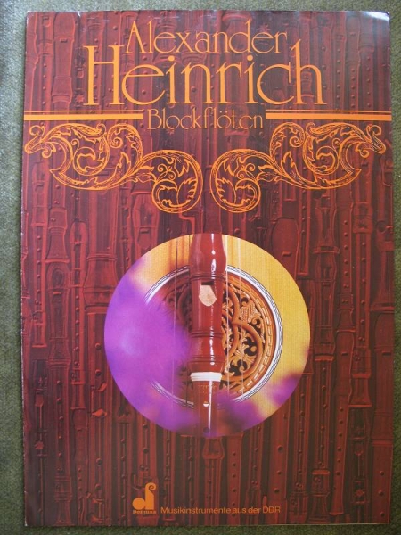 Prospekt Alexander Heinrich Blockflöten, Markneukirchen, 70-er Jahre