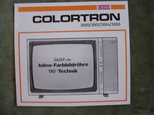 Prospekt Fernsehgerät Colortron 3000- 3005, RFT, 1980