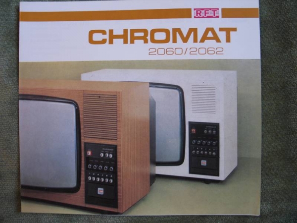 Prospekt Fernsehgerät Chromat 2060/ 2062, RFT, 1980