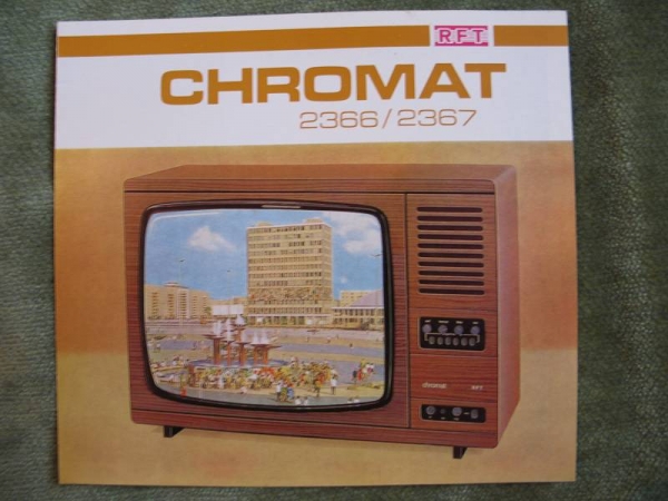Prospekt Fernsehgerät Chromat 2366/ 2367, RFT, 1979