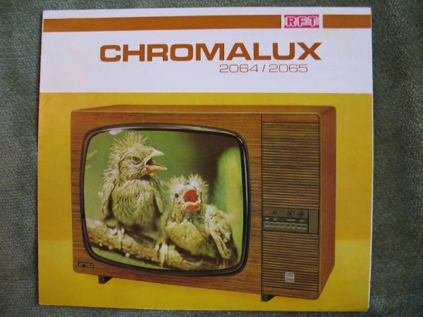 Prospekt Fernsehgerät Chromalux, RFT, 1978