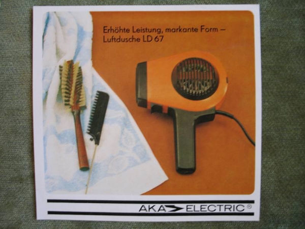 Prospekt Luftdusche LD67, DDR 1977, Fön