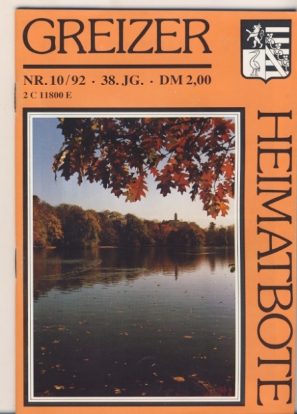 Greizer Heimatbote, Heft 10/ 1992