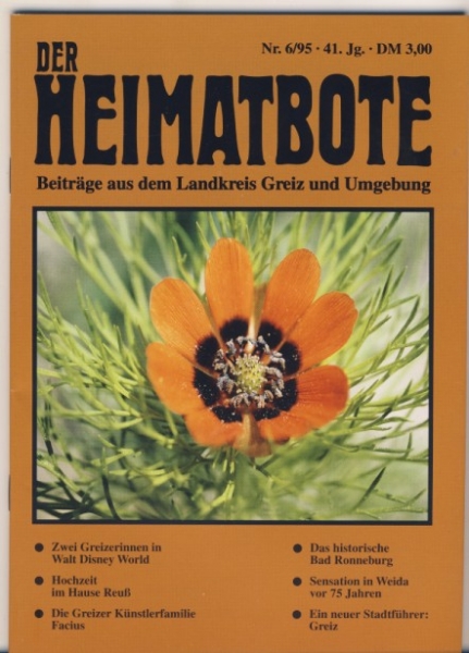Der Heimatbote, Greiz, Heft 6/ 1995