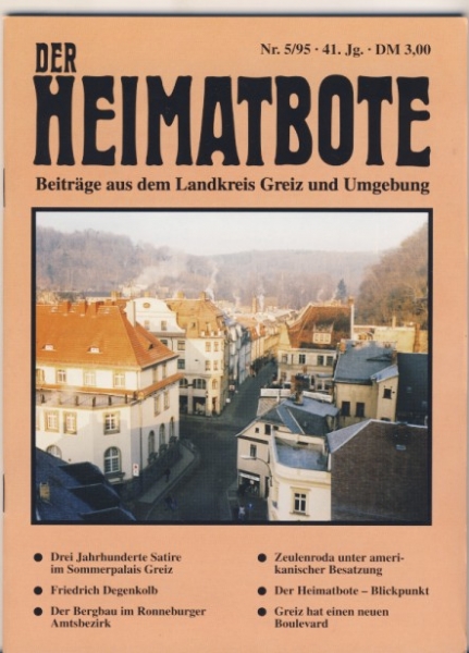 Der Heimatbote, Greiz, Heft 5/ 1995