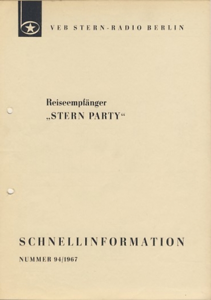 Reiseempfänger "Stern Party", DDR 1967