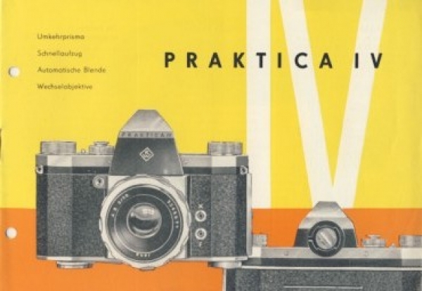 Praktica IV, DDR 1959, 6 Seiten Format A5