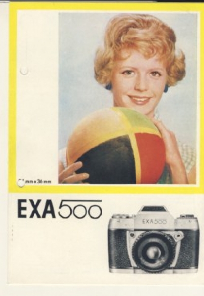 Prospekt EXA 500, Kamera DDR 1967