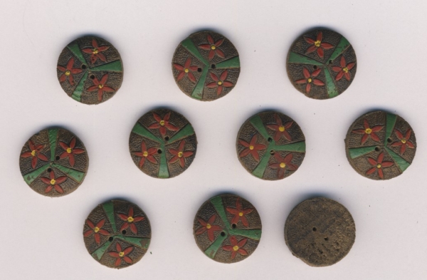 Knöpfe, Holzknöpfe, für Trachten, Dirndl, 30-er Jahre, , #2