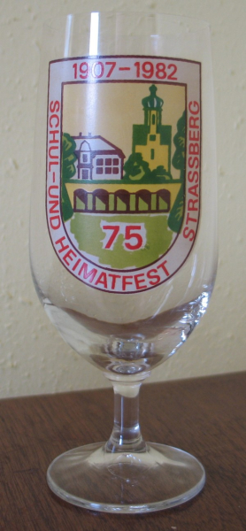 Schul-und Heimatfest Strassberg 1982, Bierglas DDR