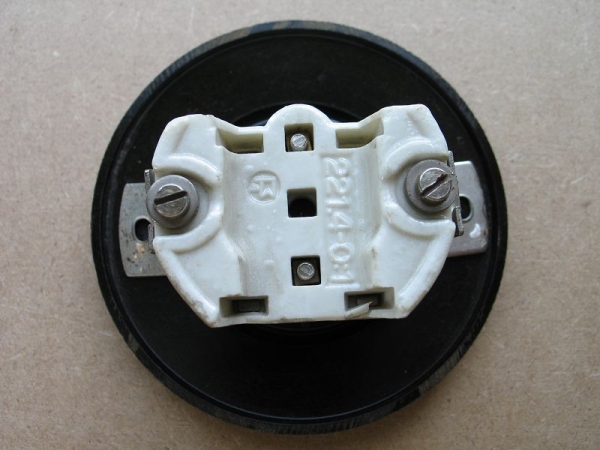 Steckdose Bakelit, Unterputz, schwarz, kein Schuko, #27