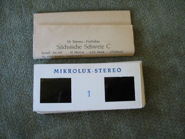 Sächsische Schweiz, 10 Stereo- Farbdias, DDR 60-er Jahre