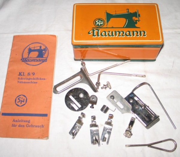 Nähmaschinenzubehör Naumann, Blechdose