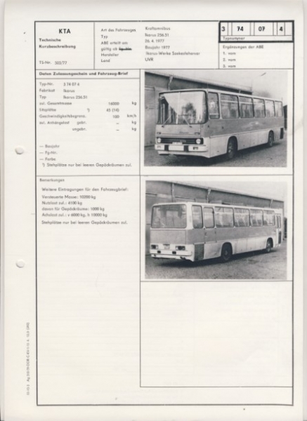 Kraftomnibus IKARUS 256.51, Budapest Ungarn, ab 1977