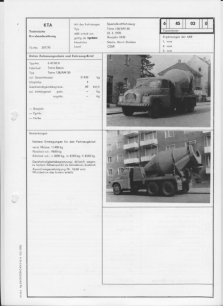 Tatra 138 / AM 50, Betonmischtrommel, ab 1970