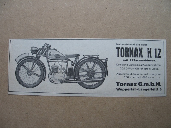 TORNAX K12, K 12, Wuppertal, 1939