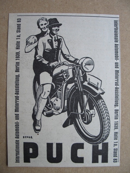 Puch, Inserat 1939