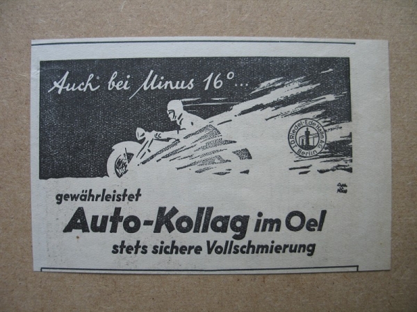Auto- Kollag, 1938