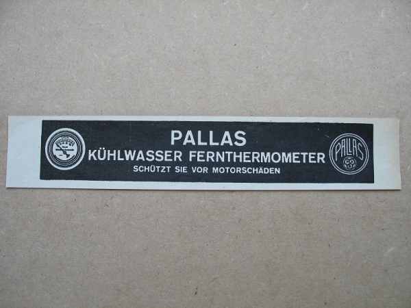 PALLAS Kühlwasser Fernthermometer, 1928