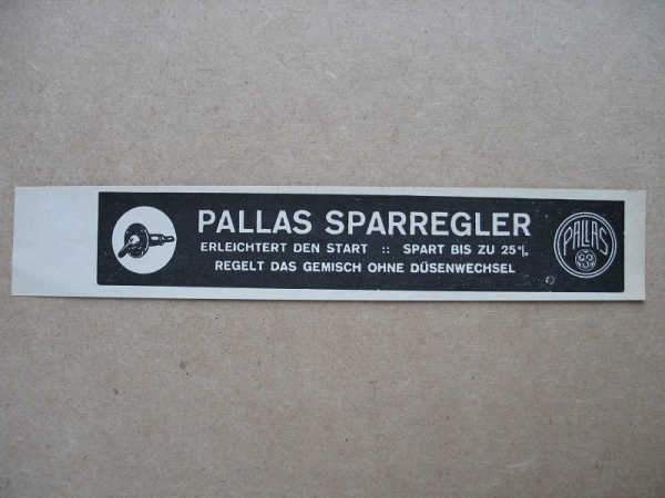 PALLAS Sparregler, 1928