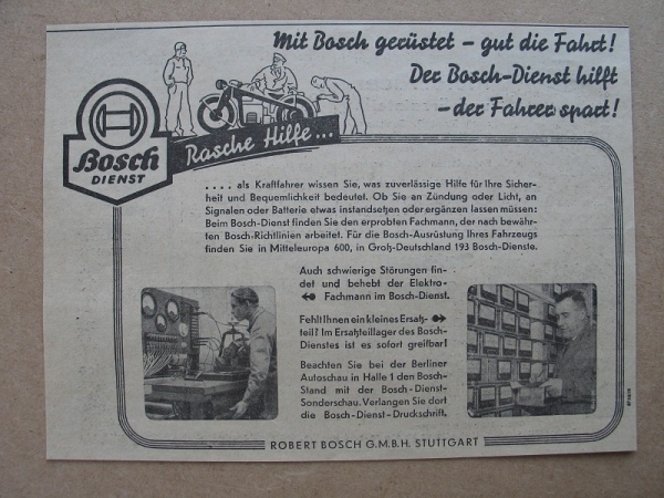 Bosch Dienst, Robert Bosch Stuttgart, 1939 #1