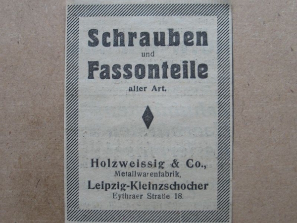 Holzweissig & Co. Metallwarenfabrik Leipzig- Kleinzschocher, 1925 #2