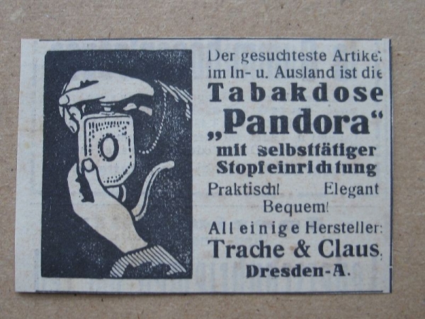 Tabakdose Pandora, Trache & Claus Dresden, 1925 #2