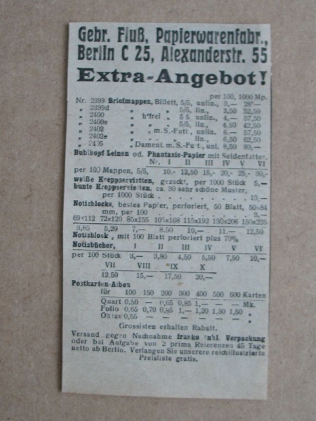 Gebr. Fluß Berlin, 1925 #2
