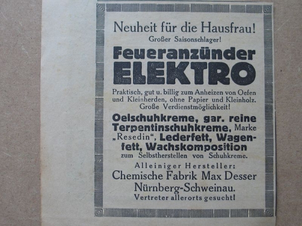 Chemische Fabrik Max Desser Nürnberg- Schweinau, 1925 #2