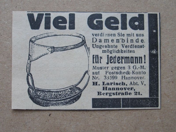 Damenbinde für jedermann, H. Larisch Hannover