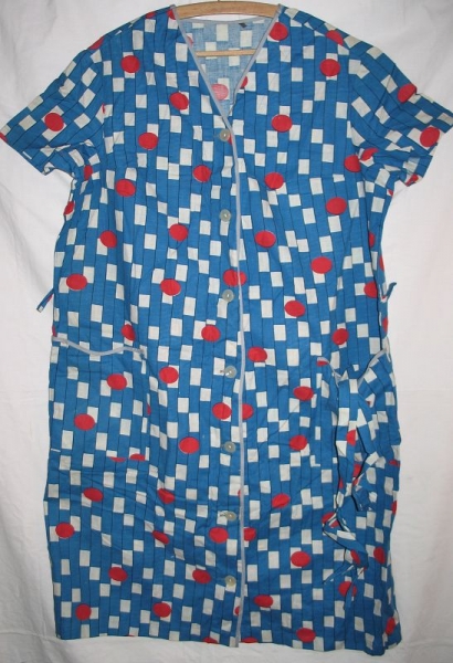 Schürze, Kittelschürze um 1960, Bruno Ruben KG Dresden