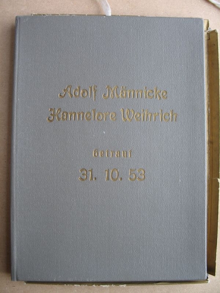 Hochzeitszeitung, Adolf Männicke und Hannelore Weihrich, Altensalz, Plauen, 1953
